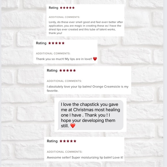 LAST ONE! (7) Sampler Organic Handcrafted Lip Balms - Picture 3 of 7